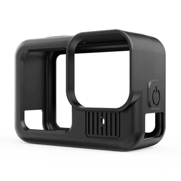 For GoPro HERO13 Black Silicone Protective Case Cover with Wrist Strap & Lens Cover (Black) - Silicone Cases by buy2fix | Online Shopping UK | buy2fix