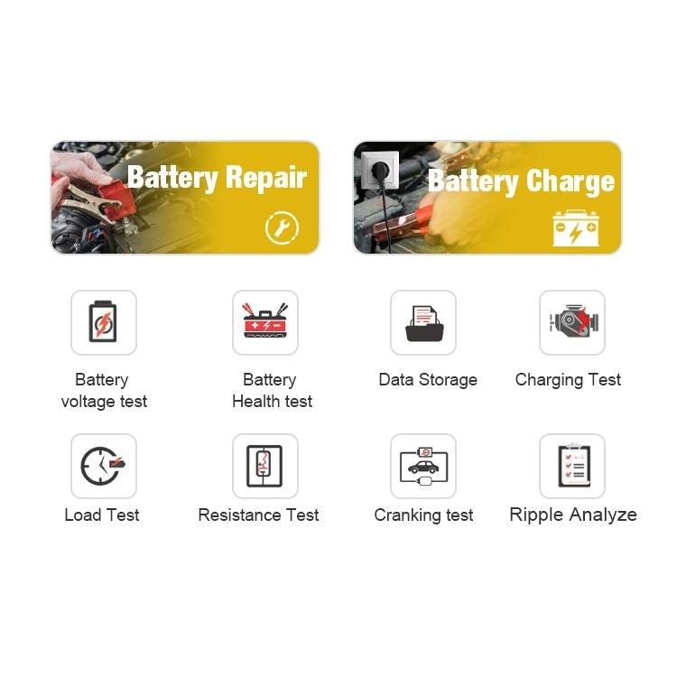 KONNWEI KW510 3 in 1 Car Battery Tester / Charger / Repairer, Support 8 Languages (EU Plug) - Code Readers & Scan Tools by KONNWEI | Online Shopping UK | buy2fix