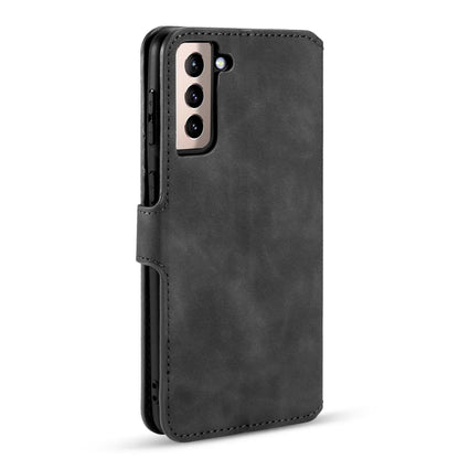 For Samsung Galaxy S21+ 5G DG.MING Retro Oil Side Horizontal Flip Case with Holder & Card Slots & Wallet(Black) - Galaxy S21+ 5G Cases by DG.MING | Online Shopping UK | buy2fix