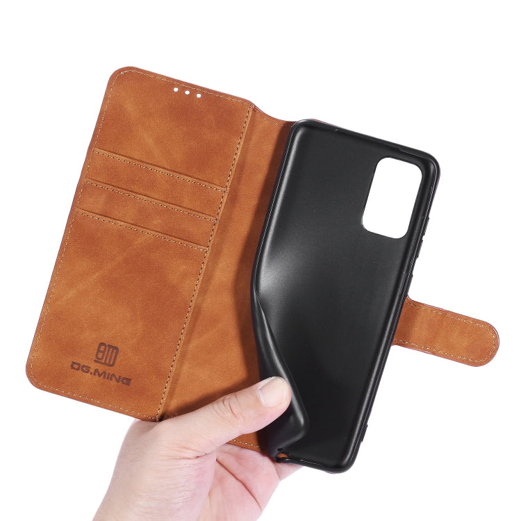 For Xiaomi Redmi Note 9 4G DG.MING Retro Oil Side Horizontal Flip Leather Case with Holder & Card Slots & Wallet(Brown) - Xiaomi Cases by DG.MING | Online Shopping UK | buy2fix