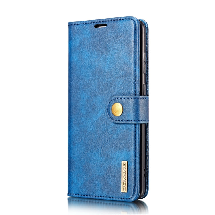 For Samsung Galaxy A32 4G DG.MING Crazy Horse Texture Flip Detachable Magnetic Leather Case with Holder & Card Slots & Wallet(Blue) - Galaxy Phone Cases by DG.MING | Online Shopping UK | buy2fix