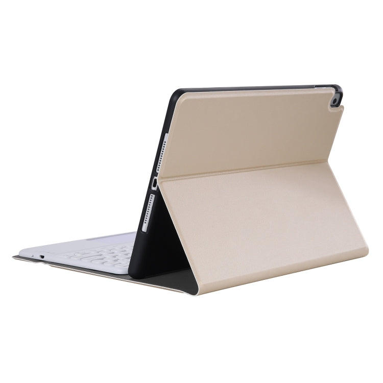 YA11B-A 2021 Detachable Lambskin Texture Round Keycap Bluetooth Keyboard Leather Tablet Case with Touch Control & Pen Slot & Stand For iPad Pro 11 (2021)(Gold) - For iPad Pro by buy2fix | Online Shopping UK | buy2fix