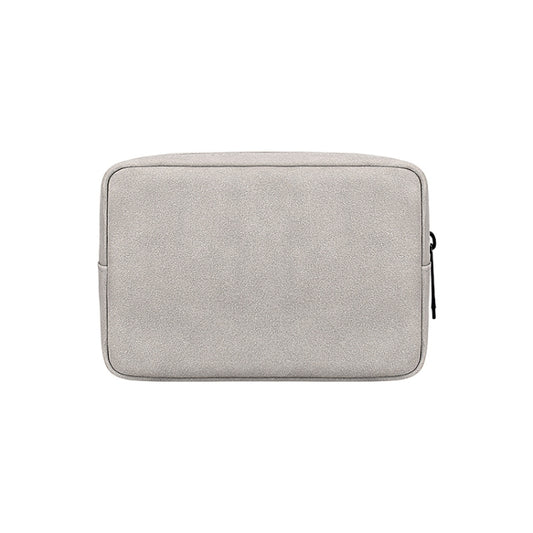 DY04 Portable Digital Accessory Frosted PU Bag(Light Grey) - Digital Storage Bag by buy2fix | Online Shopping UK | buy2fix