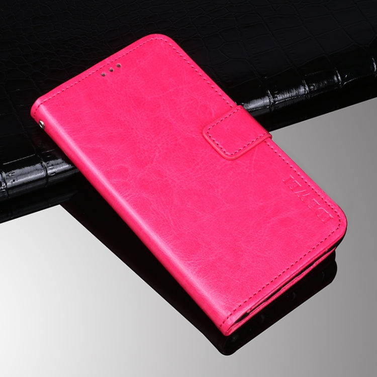 For Blackview A90 idewei Crazy Horse Texture Horizontal Flip Leather Case with Holder & Card Slots & Wallet(Rose Red) - More Brand by idewei | Online Shopping UK | buy2fix