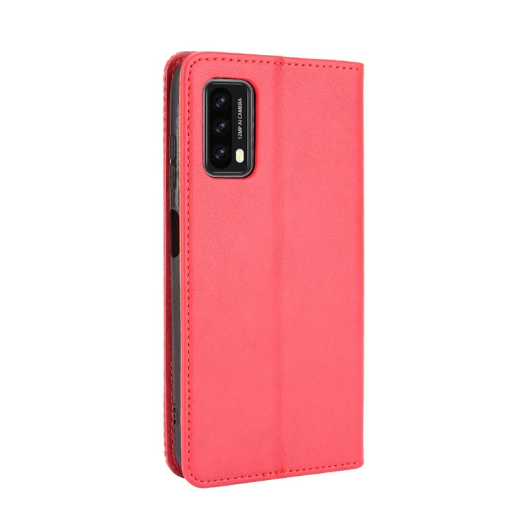For Blackview A90 Magnetic Buckle Retro Crazy Horse Texture Horizontal Flip Leather Case with Holder & Card Slots & Photo Frame(Red) - More Brand by buy2fix | Online Shopping UK | buy2fix