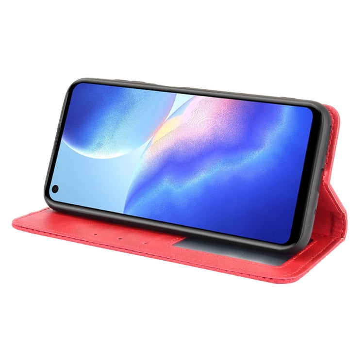 For Blackview A90 Magnetic Buckle Retro Crazy Horse Texture Horizontal Flip Leather Case with Holder & Card Slots & Photo Frame(Red) - More Brand by buy2fix | Online Shopping UK | buy2fix