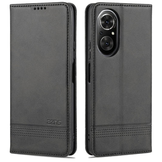 For Honor 50 SE AZNS Magnetic Calf Texture Horizontal Flip Leather Case with Card Slots & Holder & Wallet(Black) - Honor Cases by AZNS | Online Shopping UK | buy2fix