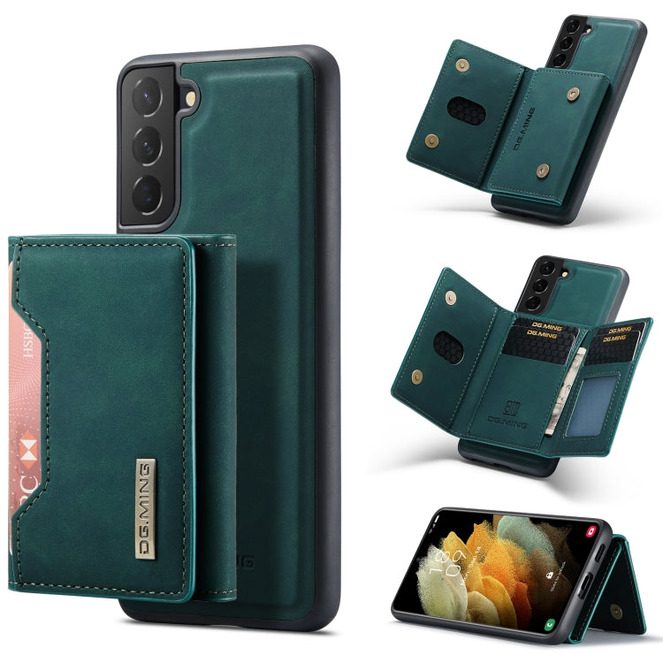 For Samsung Galaxy S21+ DG.MING M2 Series 3-Fold Multi Card Bag Back Cover Shockproof Case with Wallet & Holder Function(Green) - Galaxy Phone Cases by DG.MING | Online Shopping UK | buy2fix