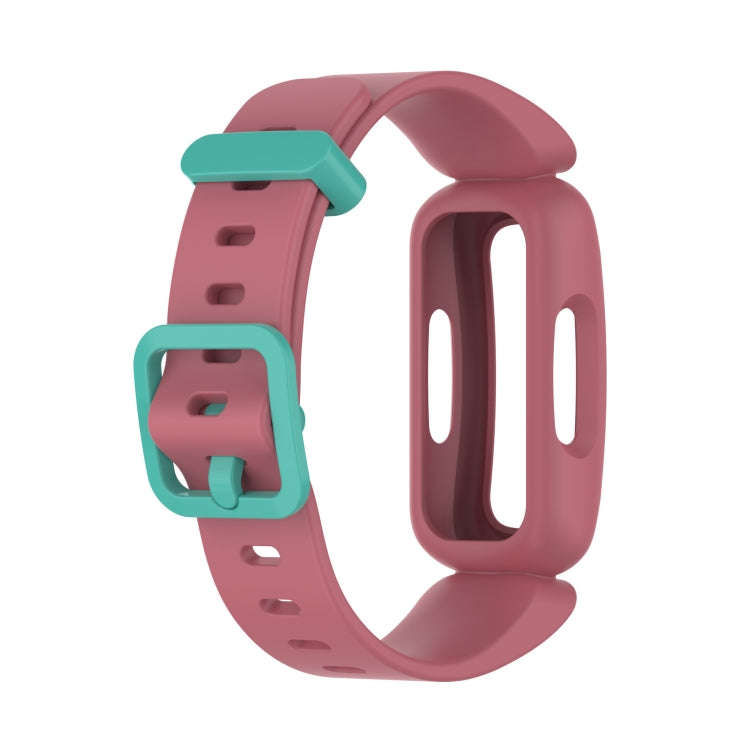 For Fitbit Ace 3 Silicone Integrated Watch Band(Watermelon Red Green Buckle) - Watch Bands by buy2fix | Online Shopping UK | buy2fix