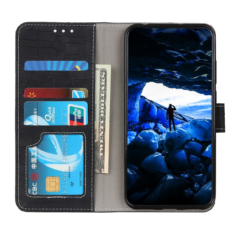 For OnePlus Nord 2 5G Magnetic Crocodile Texture Horizontal Flip Leather Case with Holder & Card Slots & Wallet(Black) - OnePlus Cases by buy2fix | Online Shopping UK | buy2fix