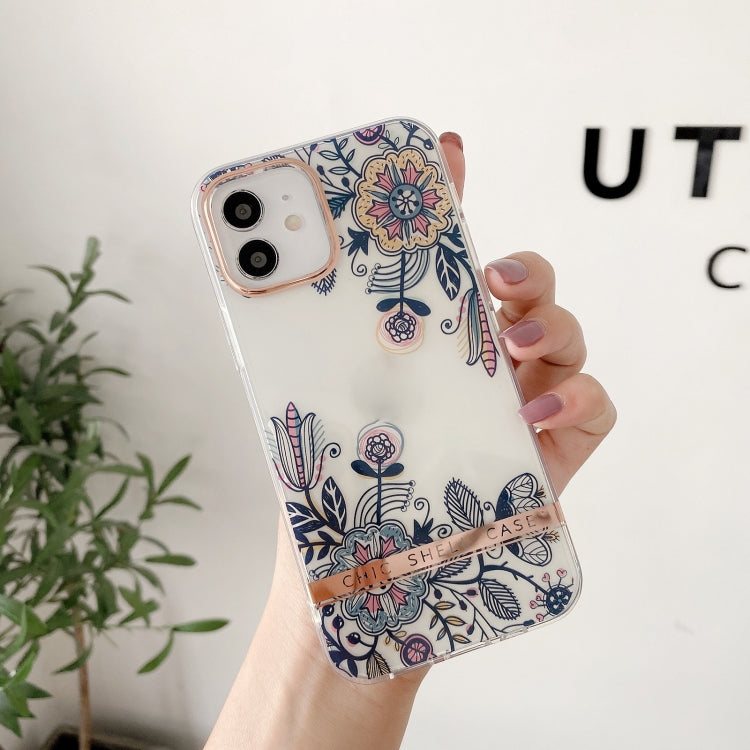 For iPhone 11 Pro High Translucent Electroplating Flower Pattern TPU + PC Shockproof Case (Po-phase Flowers) - iPhone 11 Pro Cases by buy2fix | Online Shopping UK | buy2fix