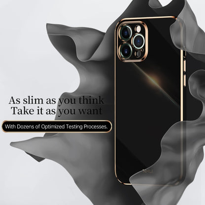 For iPhone 12 Pro Max XINLI Straight 6D Plating Gold Edge TPU Shockproof Case(Celestial Blue) - iPhone 12 Pro Max Cases by XINLI | Online Shopping UK | buy2fix