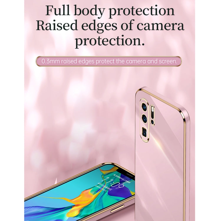 For Huawei P30 XINLI Straight 6D Plating Gold Edge TPU Shockproof Case(Cherry Purple) - Huawei Cases by XINLI | Online Shopping UK | buy2fix