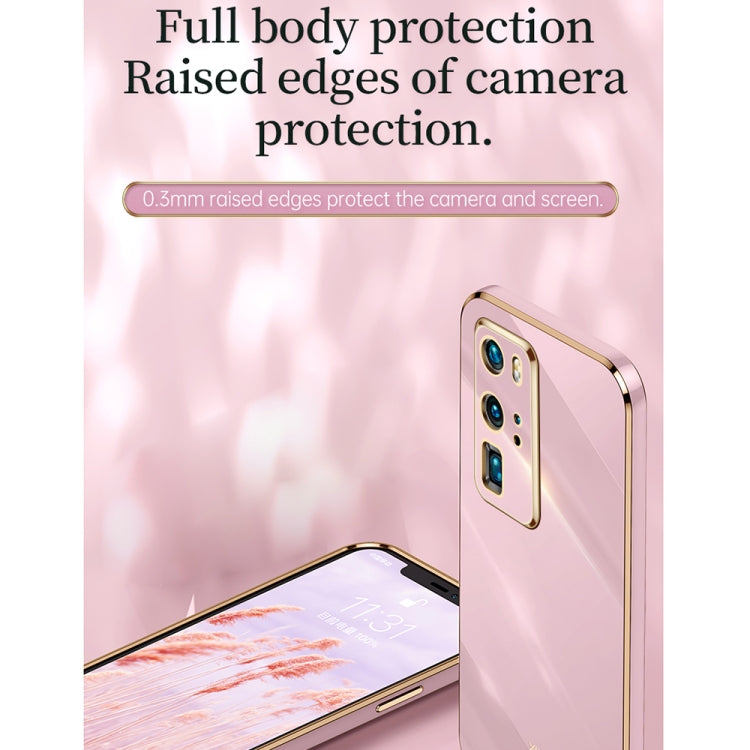 For Huawei P40 Pro XINLI Straight 6D Plating Gold Edge TPU Shockproof Case(White) - Huawei Cases by XINLI | Online Shopping UK | buy2fix