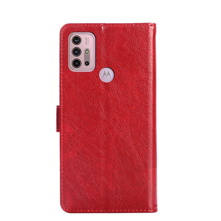 For Motorola Moto G30 Zipper Bag PU + TPU Horizontal Flip Leather Case with Holder & Card Slot & Wallet & Lanyard(Red) - Motorola Cases by buy2fix | Online Shopping UK | buy2fix