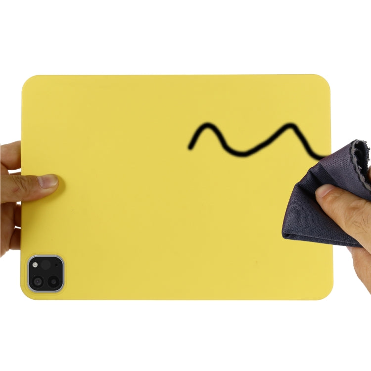 For iPad Pro 11 2022 / 2021 Pure Color Liquid Silicone Shockproof Full Coverage Tablet Case(Yellow) - iPad Pro 11 (2022/2021) Cases by buy2fix | Online Shopping UK | buy2fix