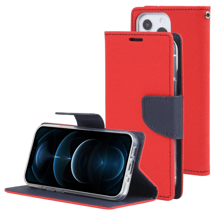 For iPhone 13 Pro GOOSPERY FANCY DIARY Cross Pattern Horizontal Flip Leather Case with Holder & Card Slots & Wallet (Red) - iPhone 13 Pro Cases by GOOSPERY | Online Shopping UK | buy2fix