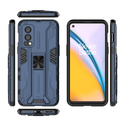 For OnePlus Nord 2 5G Supersonic PC + TPU Shock-proof Protective Case with Holder(Dark Blue) - OnePlus Cases by buy2fix | Online Shopping UK | buy2fix