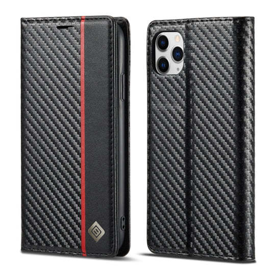 For iPhone 11 LC.IMEEKE Carbon Fiber PU + TPU Horizontal Flip Leather Case with Holder & Card Slot & Wallet (Vertical Black) - iPhone 11 Cases by LC.IMEEKE | Online Shopping UK | buy2fix