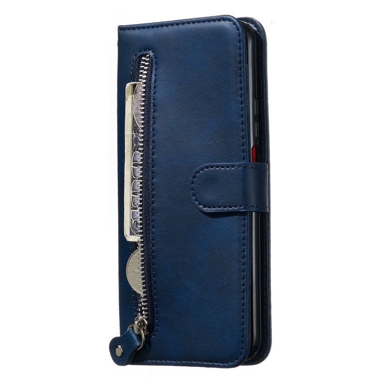 For Huawei Honor 9X / Honor 9X Pro Fashion Calf Texture Zipper Horizontal Flip PU Leather Case, with Holder & Card Slots & Wallet(Blue) - Honor Cases by buy2fix | Online Shopping UK | buy2fix