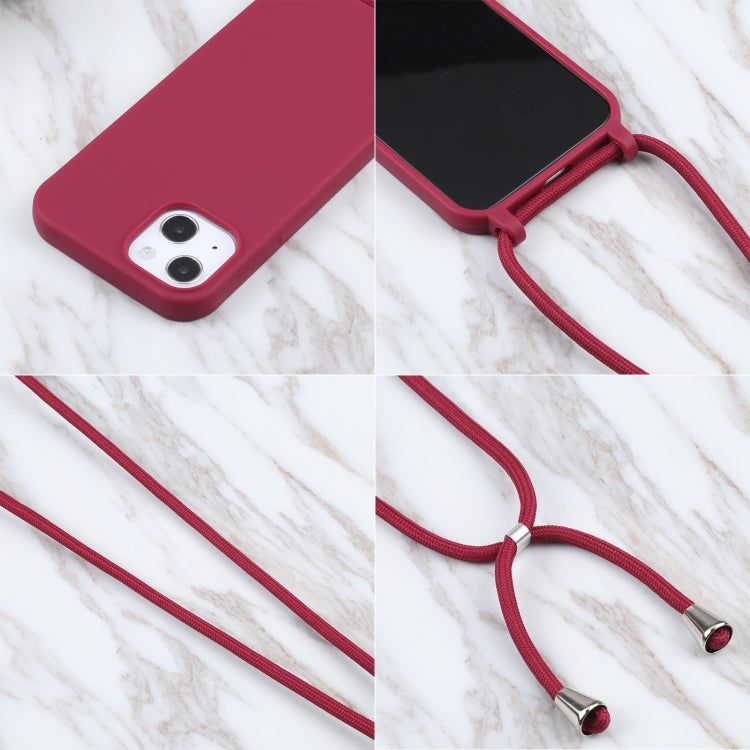 For iPhone 13 Pro Max Candy Colors TPU Protective Case with Lanyard (Red) - iPhone 13 Pro Max Cases by buy2fix | Online Shopping UK | buy2fix