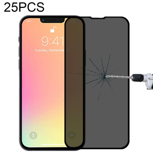 For iPhone 13 mini 25pcs Anti-peeping Plasma Oil Coated High Aluminum Wear-resistant Tempered Glass Film - iPhone 13 mini Tempered Glass by buy2fix | Online Shopping UK | buy2fix