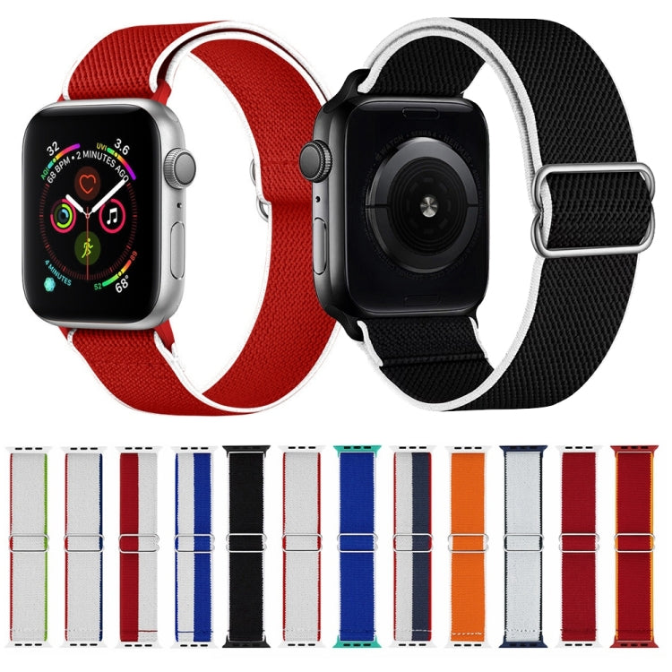 High Elastic Nylon Watch Band For Apple Watch Ultra 49mm&Watch Ultra 2 49mm / Series 9&8&7 45mm / SE 3&SE 2&6&SE&5&4 44mm / 3&2&1 42mm(Denmark) - Watch Bands by buy2fix | Online Shopping UK | buy2fix