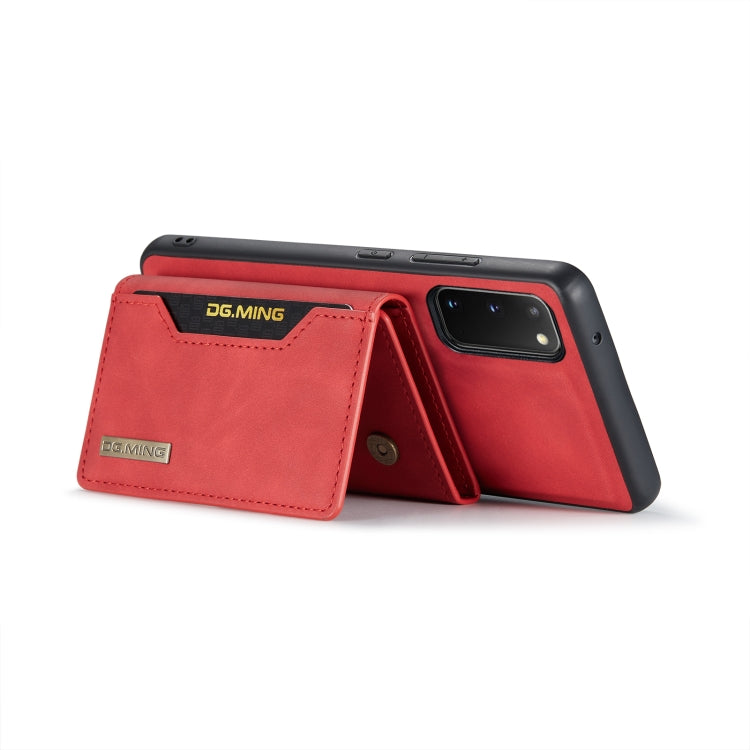 For Samsung Galaxy S20 DG.MING M2 Series 3-Fold Multi Card Bag Back Cover Shockproof Case with Wallet & Holder Function(Red) - Galaxy Phone Cases by DG.MING | Online Shopping UK | buy2fix