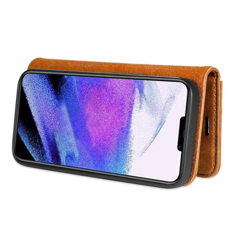 For iPhone 13 Pro DG.MING Crazy Horse Texture Flip Detachable Magnetic Leather Case with Holder & Card Slots & Wallet (Brown) - iPhone 13 Pro Cases by DG.MING | Online Shopping UK | buy2fix