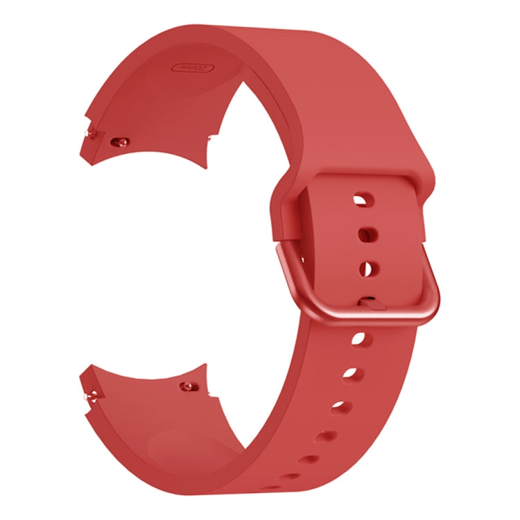 For Samsung Galaxy Watch4 40mm Universal Silicone Colorful Buckle Watch Band(Red) - Watch Bands by buy2fix | Online Shopping UK | buy2fix