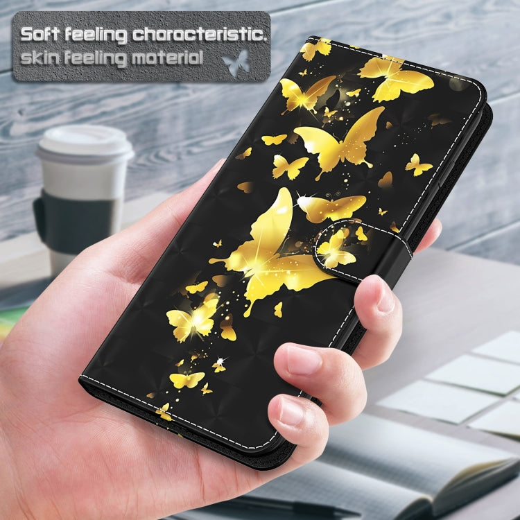 For Motorola Moto G30/G10/G20 3D Painting Pattern Horizontal Flip TPU + PU Leather Case with Holder & Card Slots & Wallet(Gold Butterflies) - Motorola Cases by buy2fix | Online Shopping UK | buy2fix