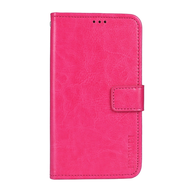 idewei Crazy Horse Texture Horizontal Flip Leather Case with Holder & Card Slots & Wallet For Doogee N40 Pro(Rose Red) - More Brand by idewei | Online Shopping UK | buy2fix