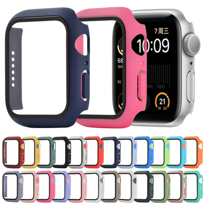 Shockproof PC+Tempered Glass Protective Case with Packed Carton For Apple Watch Series 6 & SE & 5 & 4 44mm(Blue) - Watch Cases by buy2fix | Online Shopping UK | buy2fix