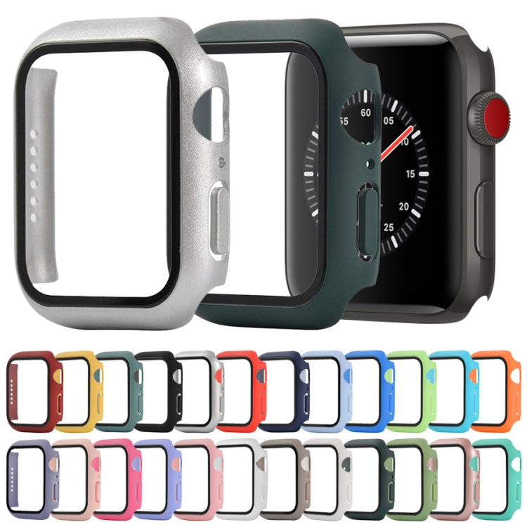 Shockproof PC+Tempered Glass Protective Case with Packed Carton For Apple Watch Series 3 & 2 & 1 42mm(Official Green) - Watch Cases by buy2fix | Online Shopping UK | buy2fix