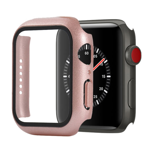 Shockproof PC+Tempered Glass Protective Case with Packed Carton For Apple Watch Series 3 & 2 & 1 38mm(Rose Gold) - Watch Cases by buy2fix | Online Shopping UK | buy2fix
