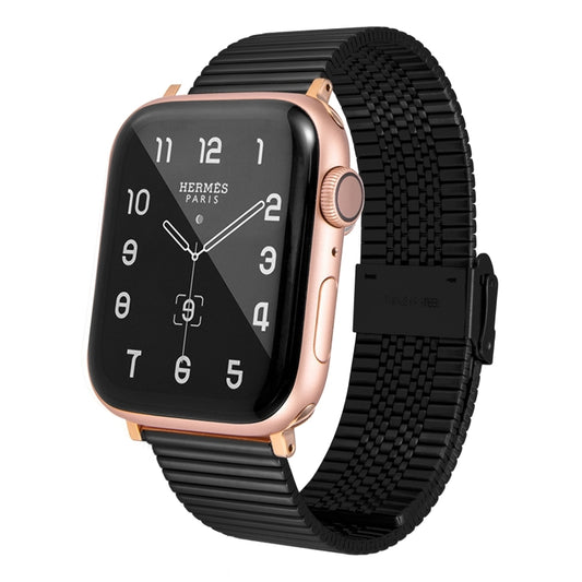Multi-baht Steel Watch Band For Apple Watch Series 9&8&7 41mm / SE 3&SE 2&6&SE&5&4 40mm / 3&2&1 38mm(Black) - Watch Bands by buy2fix | Online Shopping UK | buy2fix