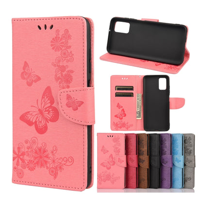 Vintage Embossed Floral Butterfly Pattern Horizontal Flip Leather Case with Card Slot & Holder & Wallet & Lanyard For Xiaomi Redmi 10(Pink) - Xiaomi Cases by buy2fix | Online Shopping UK | buy2fix