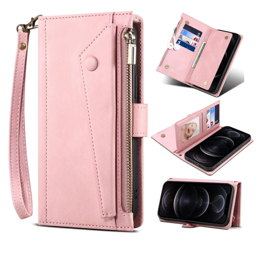 Retro Frosted Horizontal Flip Leather Case with Holder & Card Slot & Wallet & Zipper Pocket & Lanyard For iPhone 11 Pro Max(Rose Gold) - iPhone 11 Pro Max Cases by buy2fix | Online Shopping UK | buy2fix