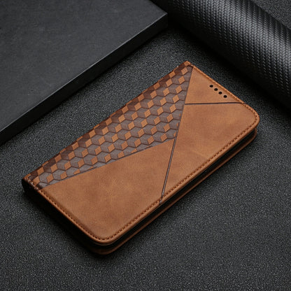 For Motorola Moto G60 /G40 Diamond Pattern Splicing Skin Feel Magnetic Horizontal Flip Leather Case with Card Slots & Holder & Wallet(Brown) - Motorola Cases by buy2fix | Online Shopping UK | buy2fix