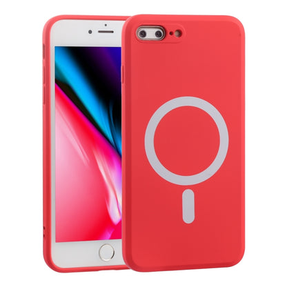 Silicone Full Coverage Shockproof Magsafe Case For iPhone 7 Plus / 8 Plus(Red) - More iPhone Cases by buy2fix | Online Shopping UK | buy2fix