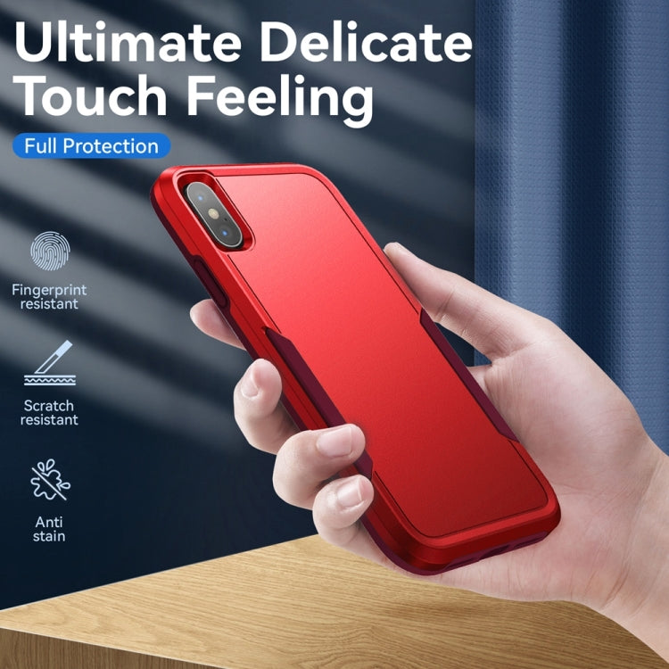 For iPhone X / XS Pioneer Armor Heavy Duty Shockproof Phone Case(Red) - More iPhone Cases by buy2fix | Online Shopping UK | buy2fix