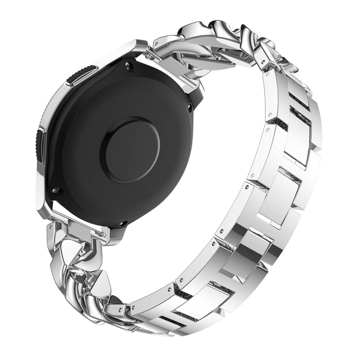 For Garmin Vivoactive 4 / Venu 2 22mm Row Diamonds Denim Chain Watch Band(Silver) - Watch Bands by buy2fix | Online Shopping UK | buy2fix