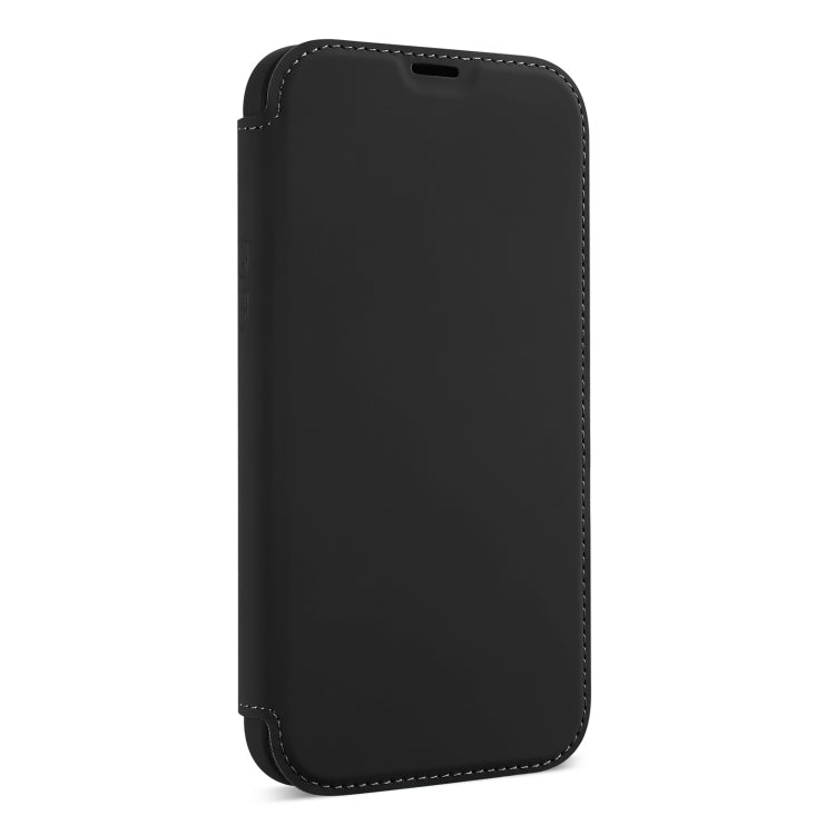 For iPhone 13 Pro Skin Feel Horizontal Flip PU Leather Case with Holder & Card Slot (Black) - iPhone 13 Pro Cases by buy2fix | Online Shopping UK | buy2fix