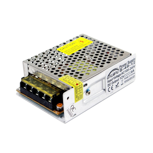 S-48-12 DC12V 4A 48W LED Regulated Switching Power Supply, Size: 110 x 79 x 36mm - Power Supplies by buy2fix | Online Shopping UK | buy2fix