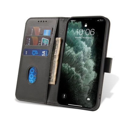 For iPhone 12 mini Calf Texture Buckle Horizontal Flip Leather Case with Holder & Card Slots & Wallet (Black) - iPhone 12 mini Cases by buy2fix | Online Shopping UK | buy2fix