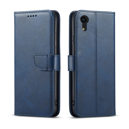 For iPhone XR Calf Texture Buckle Horizontal Flip Leather Case with Holder & Card Slots & Wallet(Blue) - More iPhone Cases by buy2fix | Online Shopping UK | buy2fix