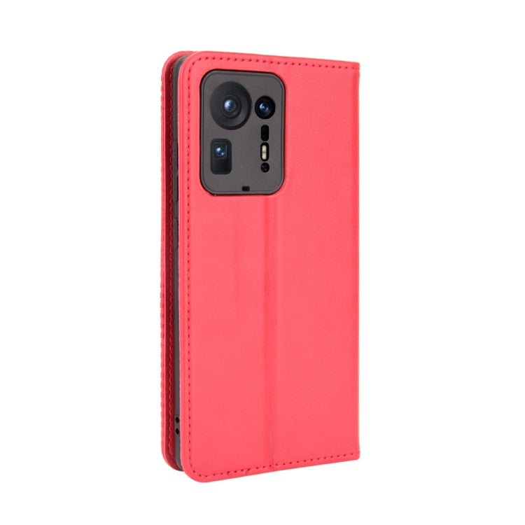 For Xiaomi Mi Mix 4 Magnetic Buckle Retro Pattern Horizontal Flip Leather Case with Holder & Card Slot & Wallet(Red) - Xiaomi Cases by buy2fix | Online Shopping UK | buy2fix