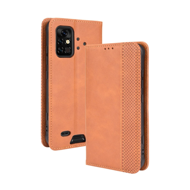 For UMIDIGI Bison Pro Magnetic Buckle Retro Pattern Horizontal Flip Leather Case with Holder & Card Slot & Wallet(Brown) - More Brand by buy2fix | Online Shopping UK | buy2fix