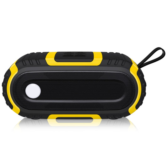 NewRixing NR-5016 Outdoor Splash-proof Water Bluetooth Speaker, Support Hands-free Call / TF Card / FM / U Disk(Yellow) - Desktop Speaker by NewRixing | Online Shopping UK | buy2fix