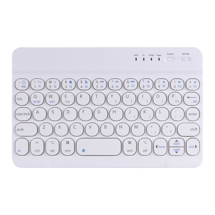 HY006 Round Keys Detachable Bluetooth Keyboard Leather Tablet Case with Holder for iPad mini 6(Light Purple) - For iPad mini by buy2fix | Online Shopping UK | buy2fix